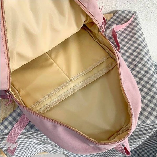 🌸 Balo đi học màu hồng pastel nhẹ nhàng xinh xắn ❤️  [Hàng mới ra lò]🍀🍀 - Hình ảnh 10