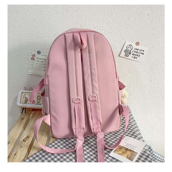 🌸 Balo đi học màu hồng pastel nhẹ nhàng xinh xắn ❤️  [Hàng mới ra lò]🍀🍀 - Hình ảnh 8
