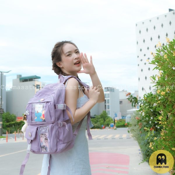 Balo túi trong dài màu tím pastel nhẹ nhàng – Hot hit ❤️ [Hàng mới ra lò]🍀🍀 - Hình ảnh 6
