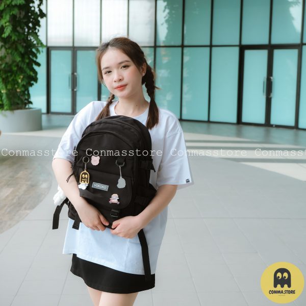 Balo Ulzzang màu đen pastel siu xinh Vokoko V2 🍀🍀~ [ Hàng hot mới ra lò ] ❤️ - Hình ảnh 9
