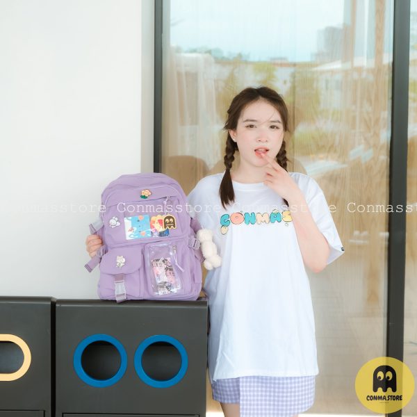 Balo túi trong dài màu tím pastel nhẹ nhàng – Hot hit ❤️ [Hàng mới ra lò]🍀🍀