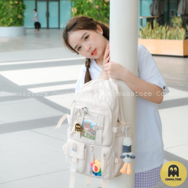 Balo túi trong dài màu be nhẹ nhàng – Hot hit ❤️ [Hàng mới ra lò]🍀🍀 - Hình ảnh 3