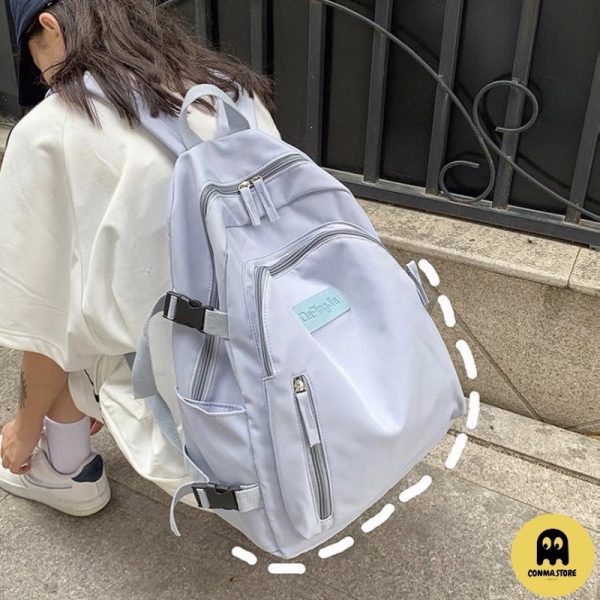 🌼 Balo basic đi học First xiu màu xanh dương nhẹ nhàng 🍀🔖 HÀNG CÓ SẴN 🎀💜 - Hình ảnh 7