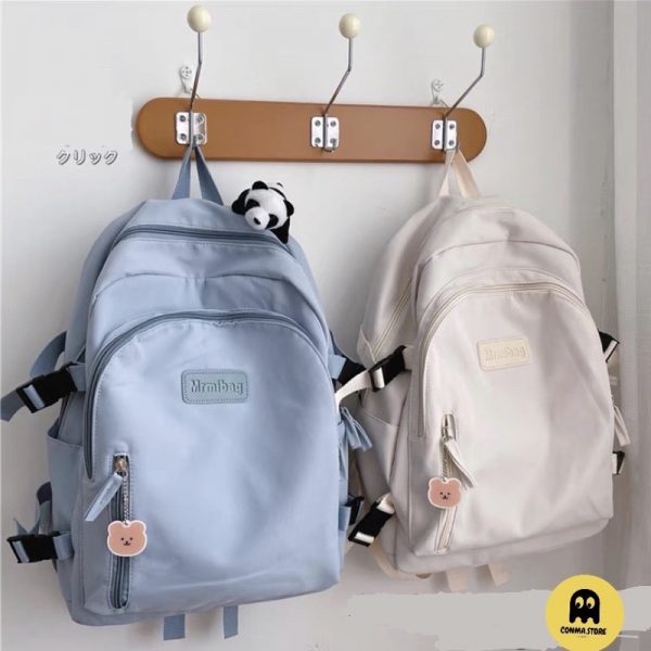 🌼 Balo basic đi học First xiu màu xanh dương nhẹ nhàng 🍀🔖 HÀNG CÓ SẴN 🎀💜 - Hình ảnh 6