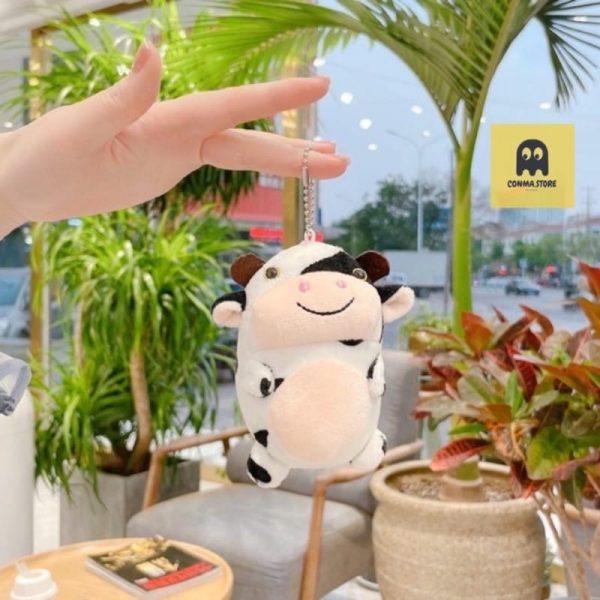 🐮🐮 Móc khoá bò sữa trang trí | treo cặp Trendy xinh xinh 🌈🍒🍀 HÀNG CÓ SẴN 🌼 Bò béo 💖 - Hình ảnh 6