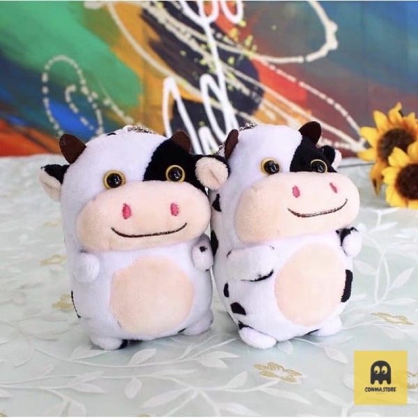 🐮🐮 Móc khoá bò sữa trang trí | treo cặp Trendy xinh xinh 🌈🍒🍀 HÀNG CÓ SẴN 🌼 Bò béo 💖