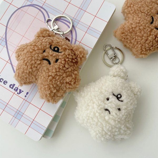 Móc khoá treo cặp trang trí gấu pùn trắng siu cute hột me 🦄💖 HÀNG CÓ SẴN 🍀✨ - Hình ảnh 8