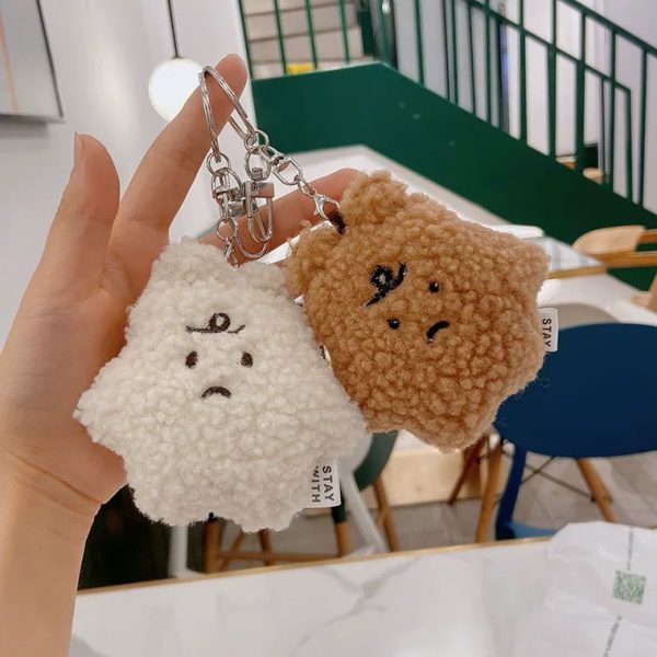 Móc khoá treo cặp trang trí gấu pùn trắng siu cute hột me 🦄💖 HÀNG CÓ SẴN 🍀✨ - Hình ảnh 2